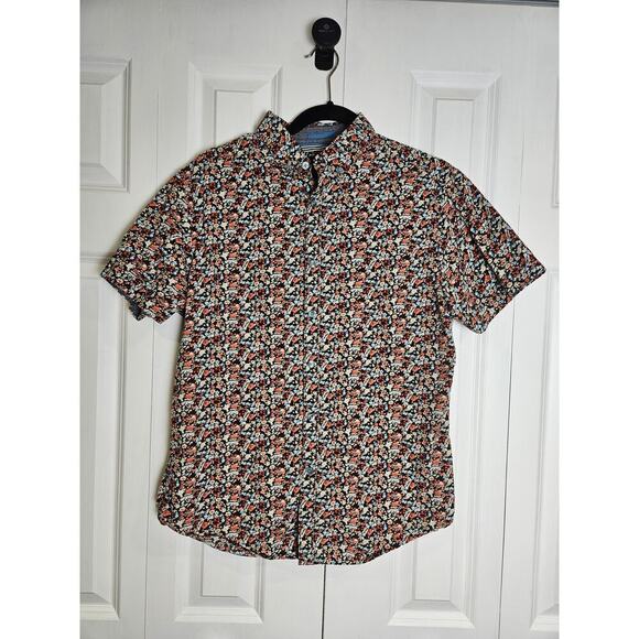 None Other - Denim & Flower Ricky Singh Button Up Shirt Men's Medium Black